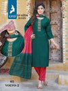 Volvo 2 By Kaya Roma Silk Straight Cut Kurti With Bottom Dupatta Suppliers In Mumbai